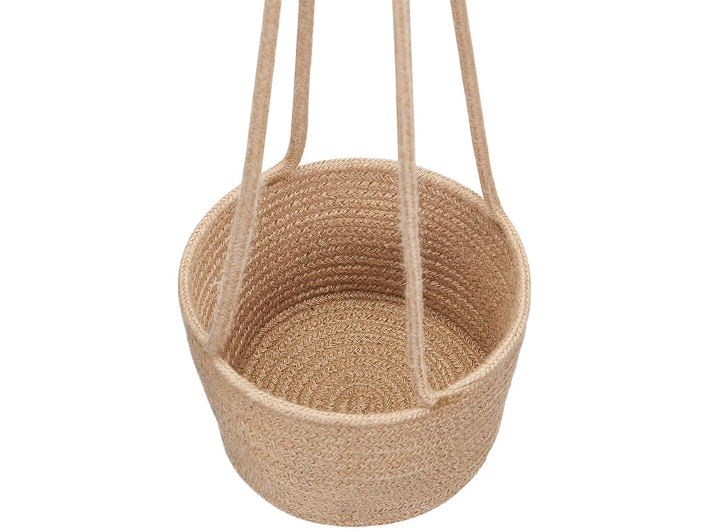 2 Pcs Jute Rope Hanging Planter Woven Plant Basket