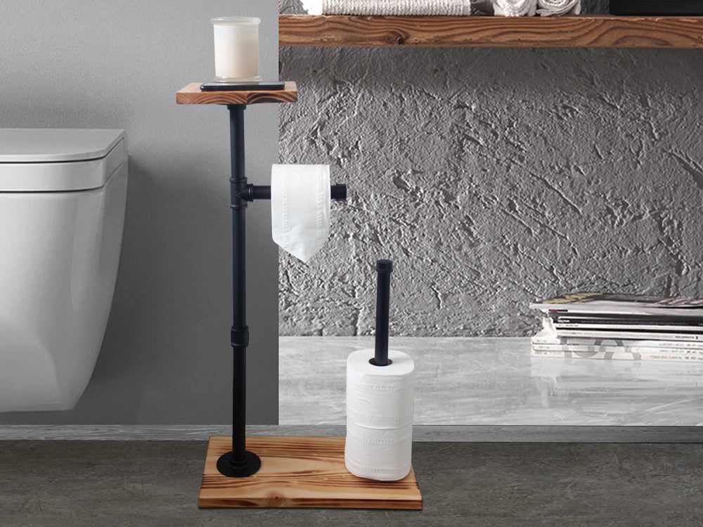 Industrial Free standing toilet paper holder stand