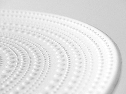 Moroccan Carved Style Round Side Table-White