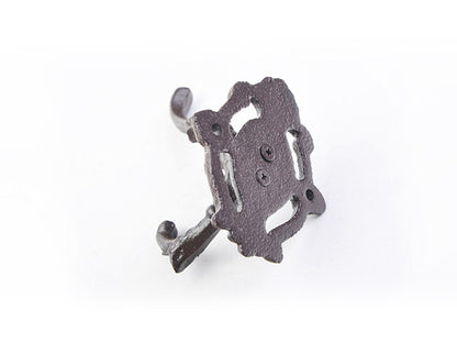 Cast Iron Wall Mounted Coat Hooks (Set of 3)