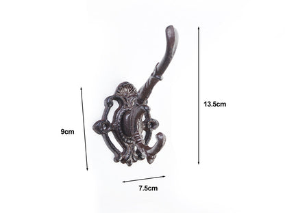 Cast Iron Wall Mounted Coat Hooks (Set of 3)