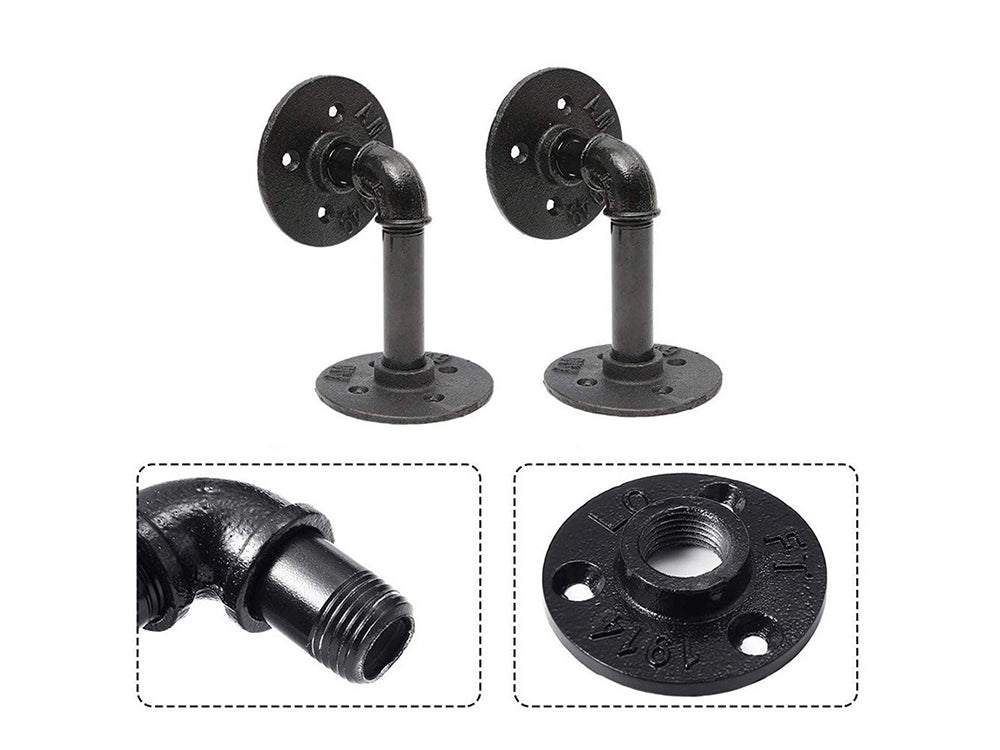 6 Pcs Industrial Rustic Shelf Brackets