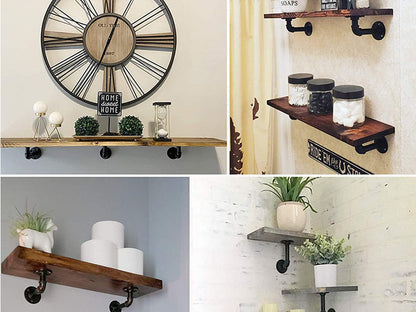 6 Pcs Industrial Rustic Shelf Brackets