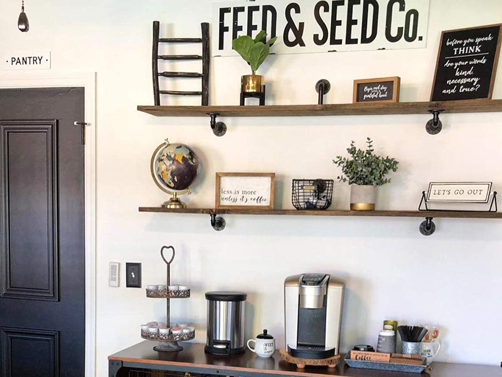 6 Pcs Industrial Rustic Shelf Brackets