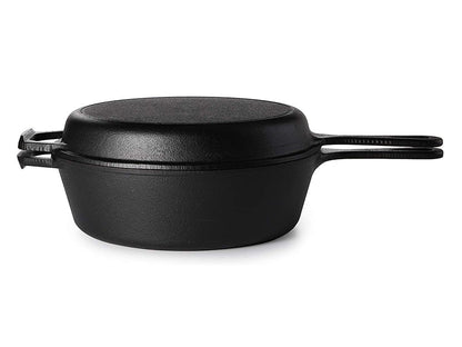 2 In1 Cast Iron Skillet Set