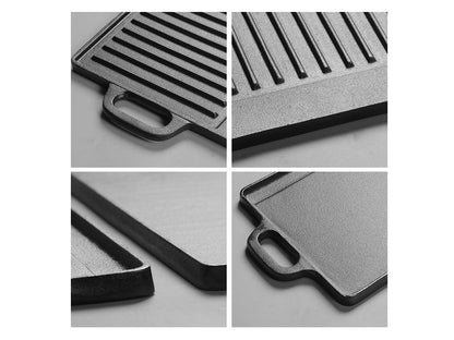 Reversible Cast Iron Grill Griddle Grill Plate