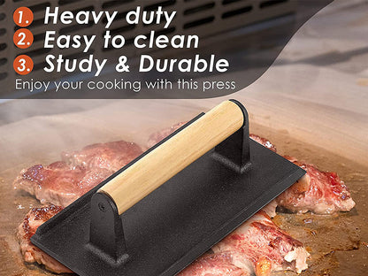Cast Iron Grill Press