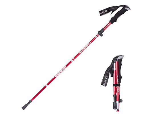 Portable 5-Section Hiking Sticks -Red/110CM
