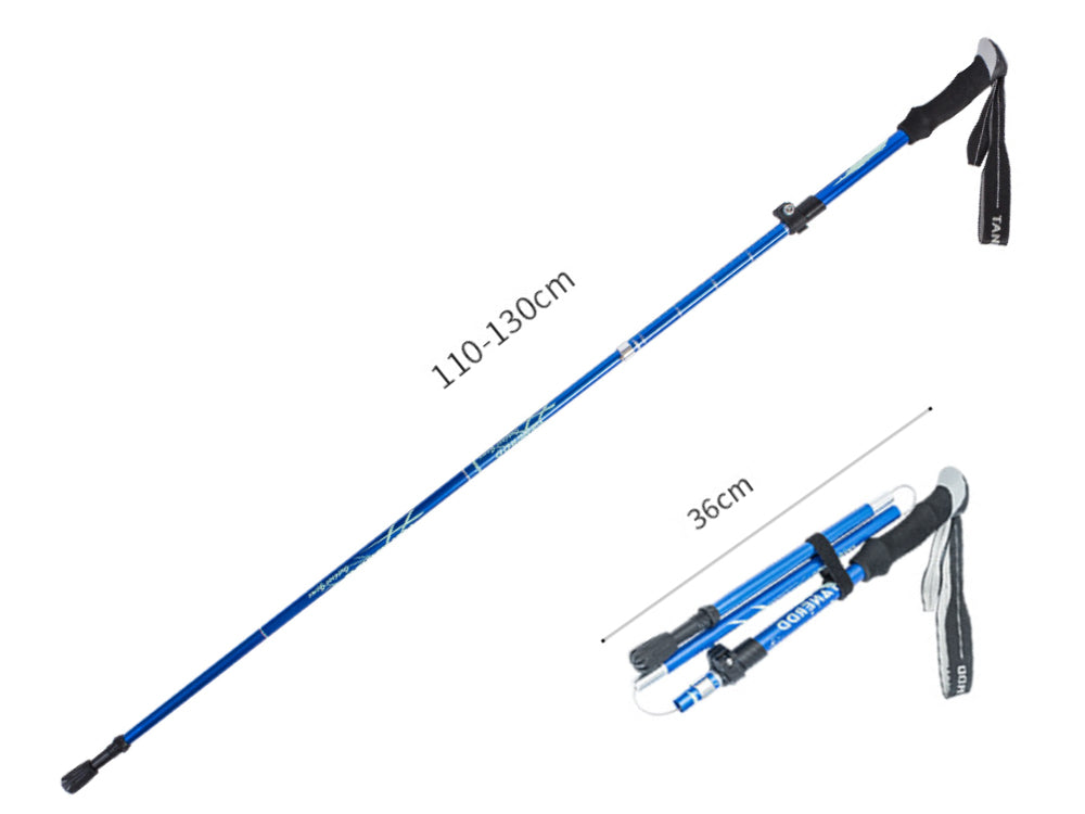 Portable 5-Section Hiking Sticks-Blue/130CM
