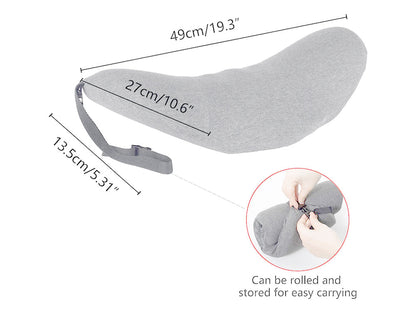 Lumbar Support Pillow for Sleeping,Ideal Back Pillow for Chair - Light grey