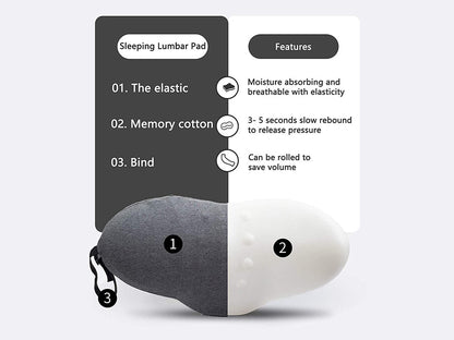 Lumbar Support Pillow for Sleeping,Ideal Back Pillow for Chair - Dark grey