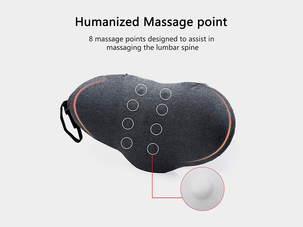 Lumbar Support Pillow for Sleeping,Ideal Back Pillow for Chair - Dark grey