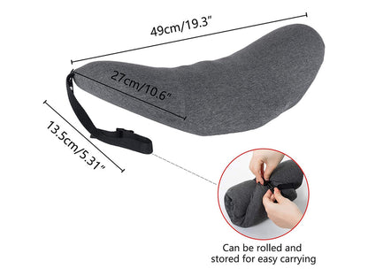 Lumbar Support Pillow for Sleeping,Ideal Back Pillow for Chair - Dark grey