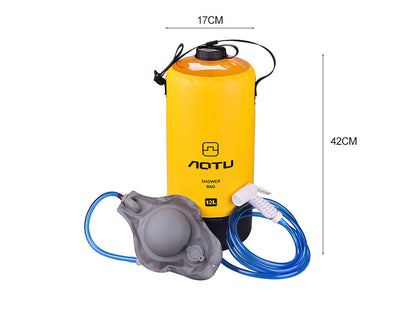 Shower bag With Foot Pump - Yellow