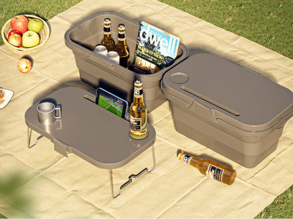 15L Picnic Storage Box Portable Folding Picnic Basket