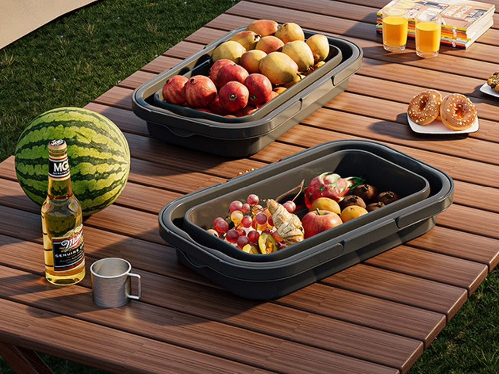 15L Picnic Storage Box Portable Folding Picnic Basket