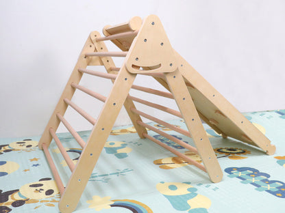 Pikler Triangle Frame with Ramp and Slide