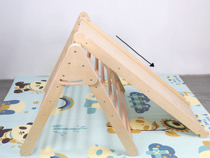 Pikler Triangle Frame with Ramp and Slide