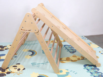 Pikler Triangle Frame with Ramp and Slide