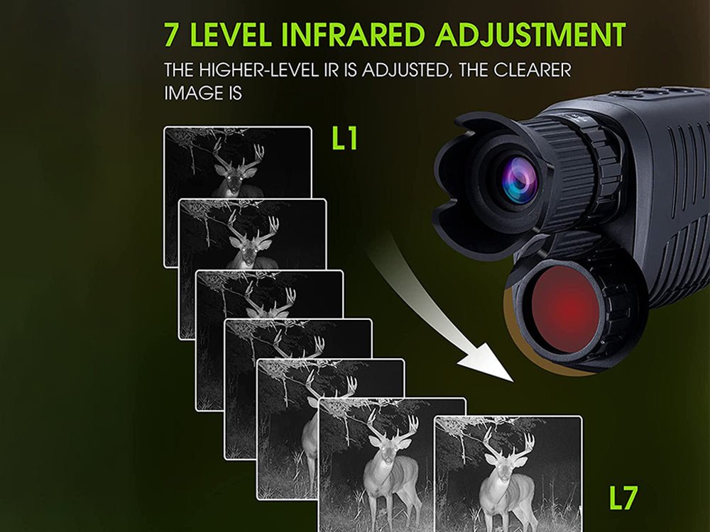 Digital Night Vision Monocular for 100% Darkness