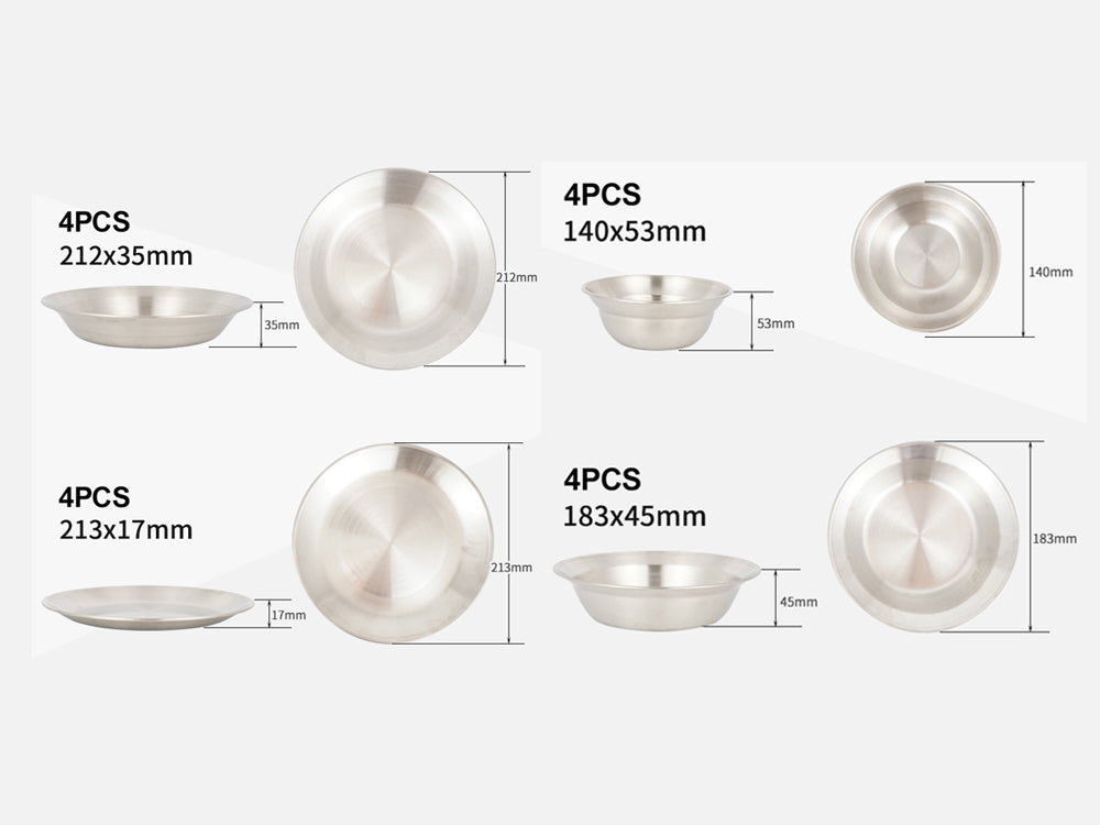 16Pcs Camping Tableware set