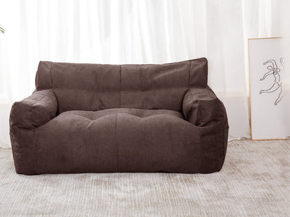 Two-Seater Bean Bag Chair-Dark Brown