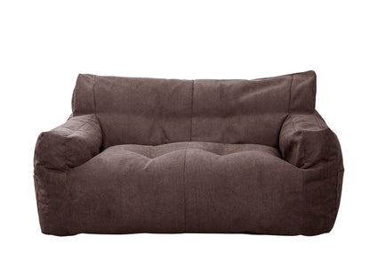 Two-Seater Bean Bag Chair-Dark Brown