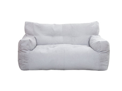 Two-Seater Bean Bag Chair-Light Grey