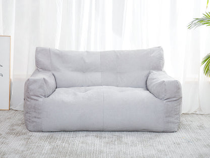Two-Seater Bean Bag Chair-Light Grey