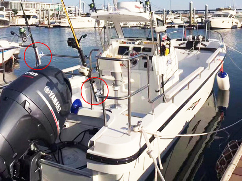 26-32mm Clamp-on Stainless Steel Fishing Rod Holder