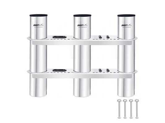 Stainless Steel Triple Fishing Rod Holder