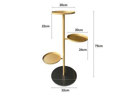 Marble base Plant Stand-Black