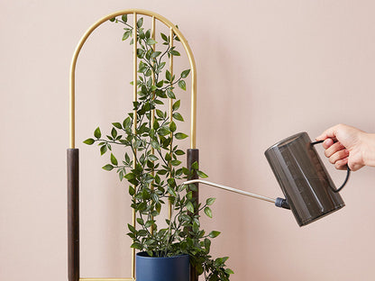 2 Tier Clamping Plants Stand/Display Rack-Dark Walnut