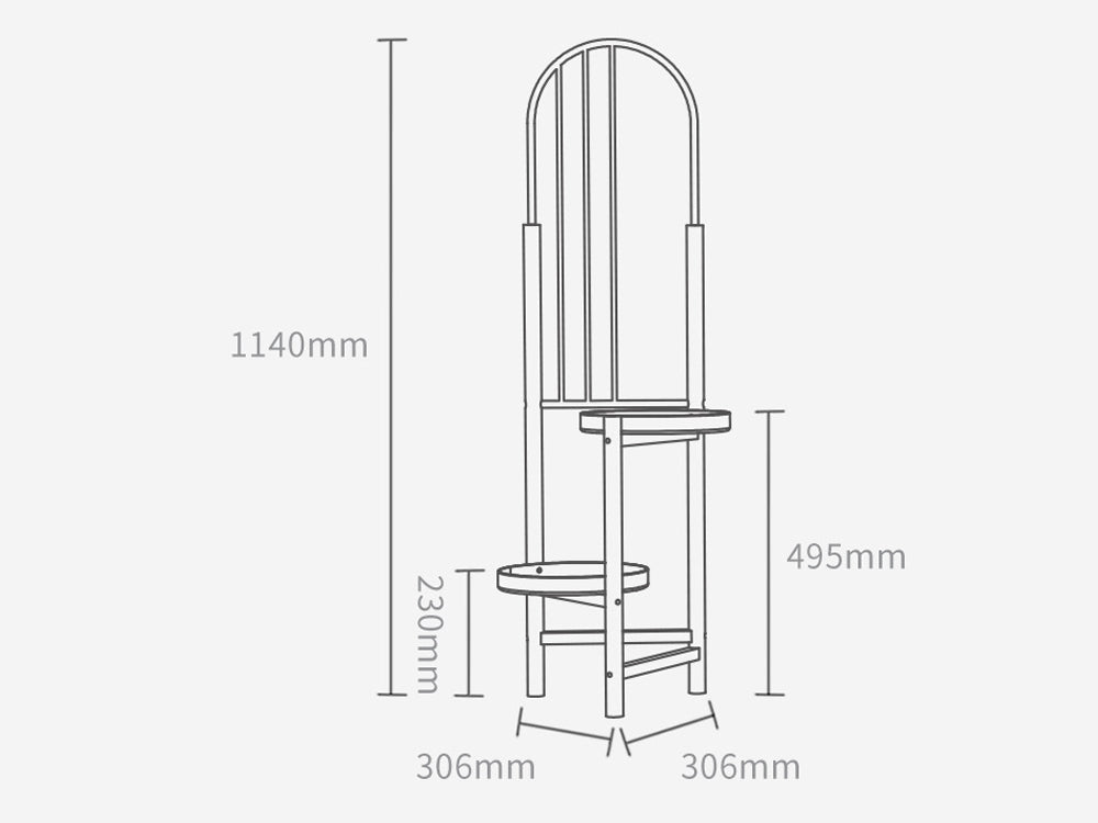 2 Tier Clamping Plants Stand/Display Rack-Dark Walnut