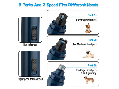 Rechargeable Dog Nail Grinder Pet Nail Trimmer