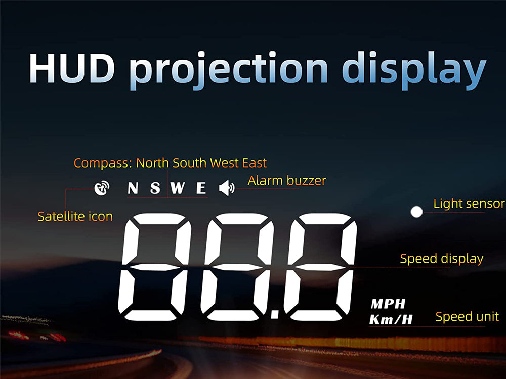 Car Head Up Display/Windshield Projection Speedometer