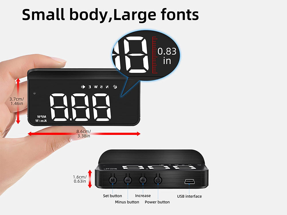 Car Head Up Display/Windshield Projection Speedometer