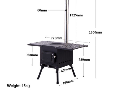 Portable Camping Wood Stove-Large