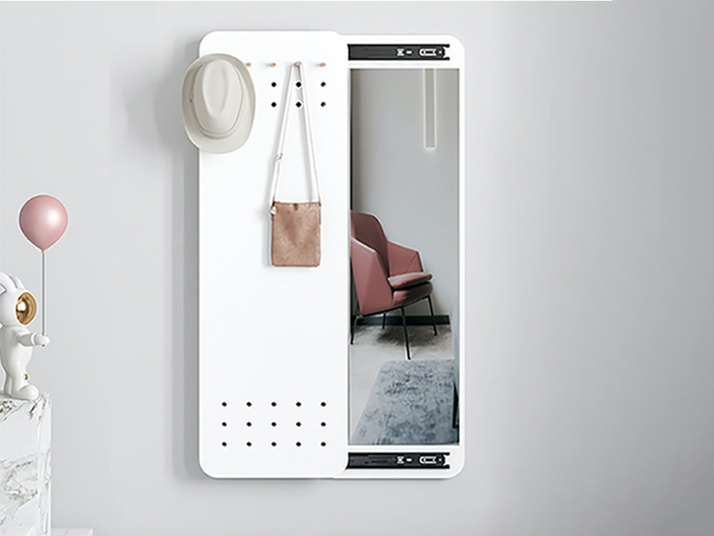 Full Body Mirror with Sliding Peg Board