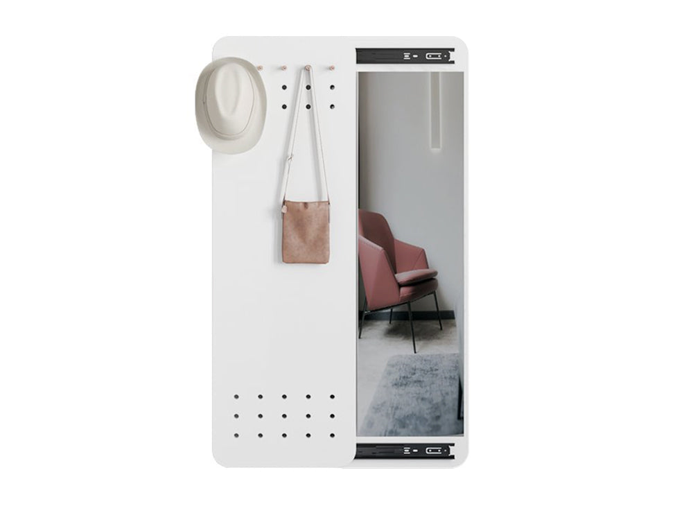 Full Body Mirror with Sliding Peg Board
