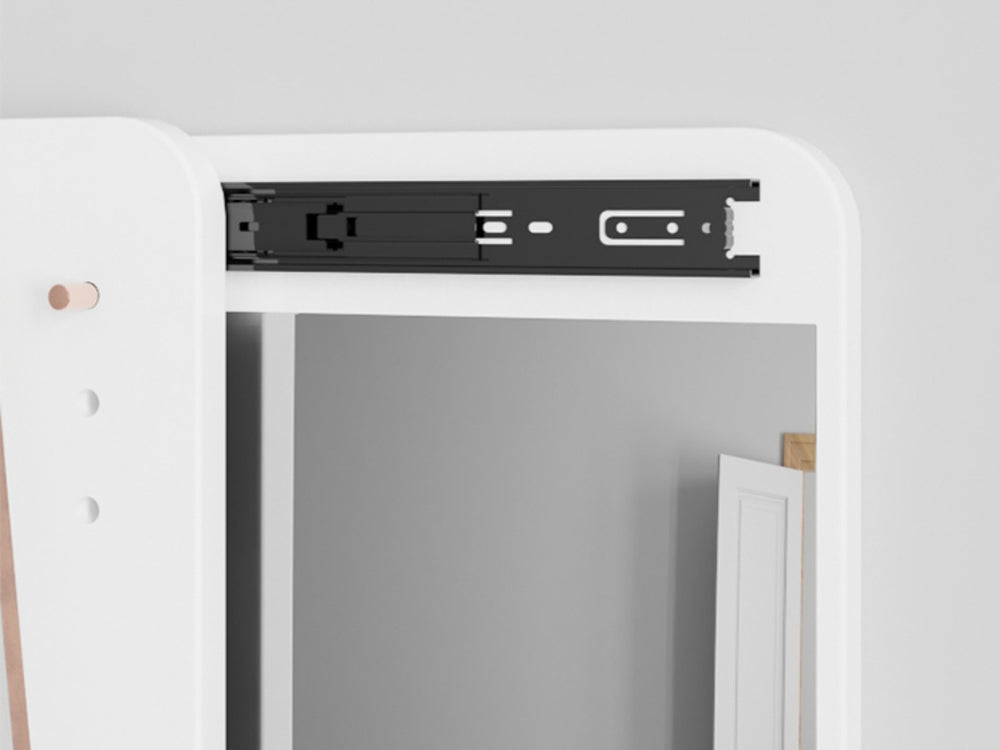 Full Body Mirror with Sliding Peg Board
