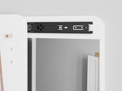 Full Body Mirror with Sliding Peg Board