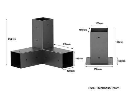 Single Pergola Hardware DIY Kit