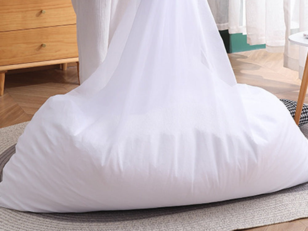 Bean Bag Armchair Cover with Footstool-Light Grey