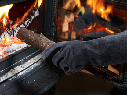 500°C - Cowhide Leather Heat Resistant BBQ Grill Gloves