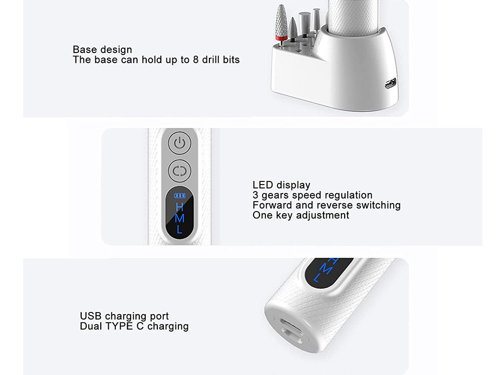 Cordless Electric Hand and Foot Nail File Set
