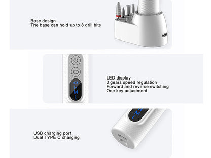 Cordless Electric Hand and Foot Nail File Set