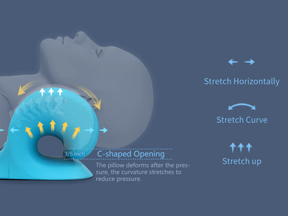 Cervical Care Neck Pillow & Stretcher-Blue