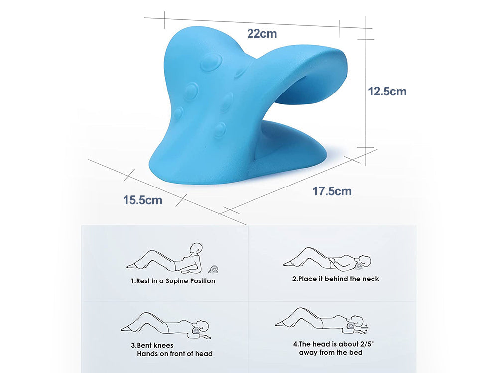 Cervical Care Neck Pillow & Stretcher-Blue