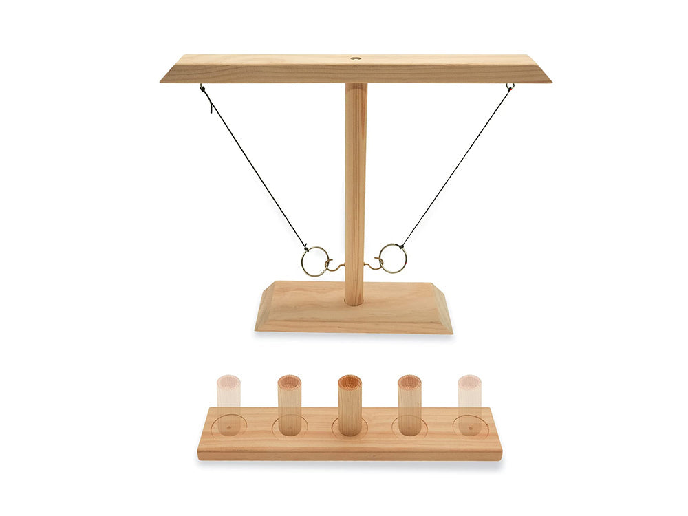 Ring Toss Tabletop Game-Natural Wood